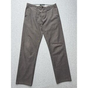 Rodd & Gunn Pants Mens 32x32 Brown Check Chino Straight Fit Stretch Casual